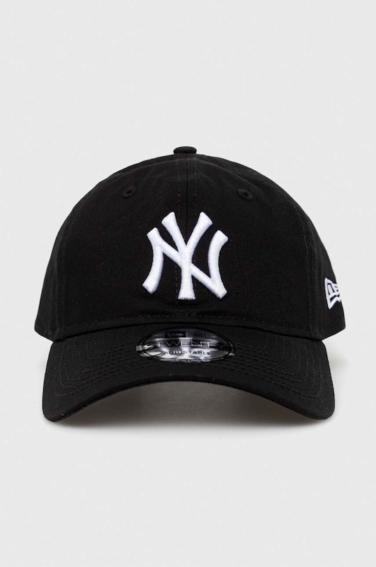New Era czapka z daszkiem bawełniana 60348852.BLKWHI czarny SS23