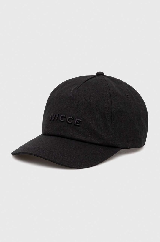 Nicce czapka z daszkiem bawełniana bawełna czarny 0375.W059