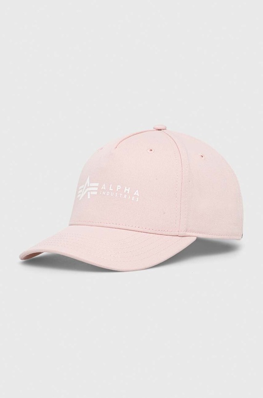 Alpha Industries czapka bawełniana nadruk różowy 126912.640