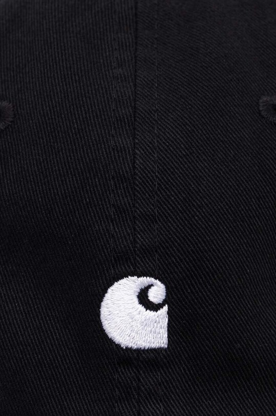 Бавовняна бейсболка Carhartt WIP Madison Logo Cap чорний I023750