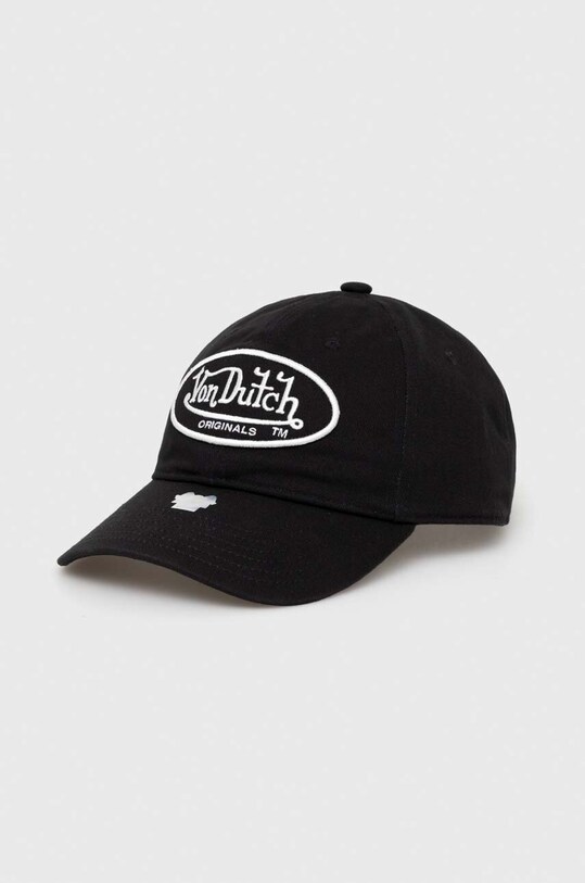 Бавовняна бейсболка Von Dutch аплікація чорний 7030203