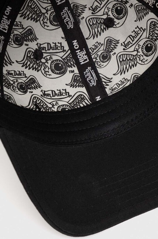 Бавовняна бейсболка Von Dutch чорний 7030203