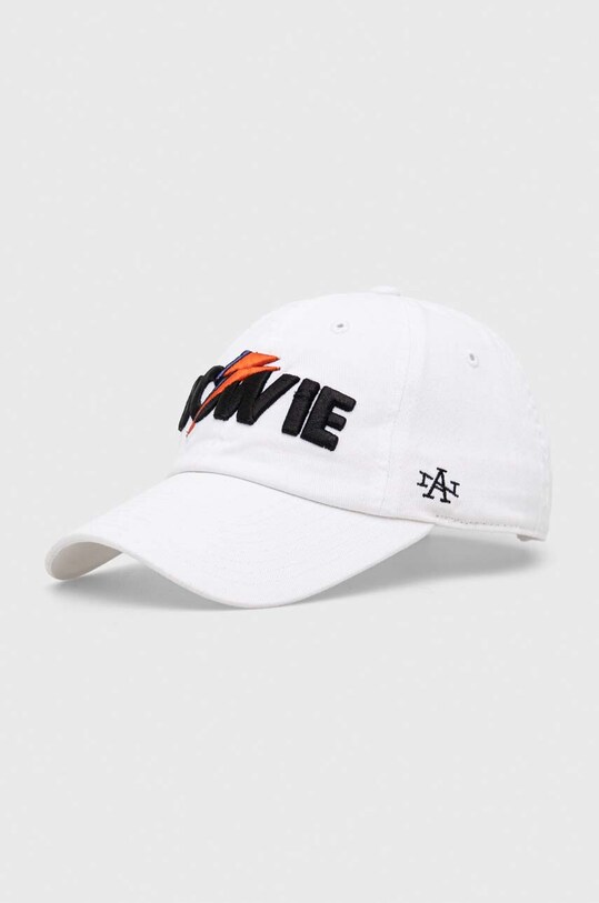 American Needle șapcă de baseball din bumbac David Bowie bumbac alb SMU674A.BOWIWHITE