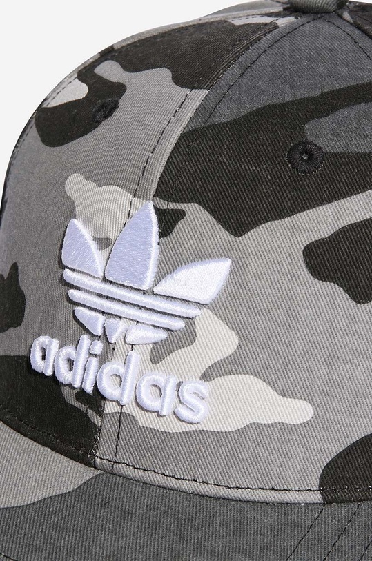 Хлопковая кепка adidas Originals Camo Baseball Cap серый IB9195