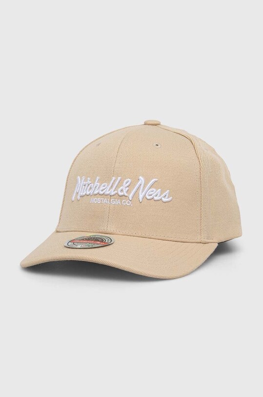 Кепка з домішкою вовни Mitchell&Ness аплікація бежевий HHSSINTL103.MNNYYPPP