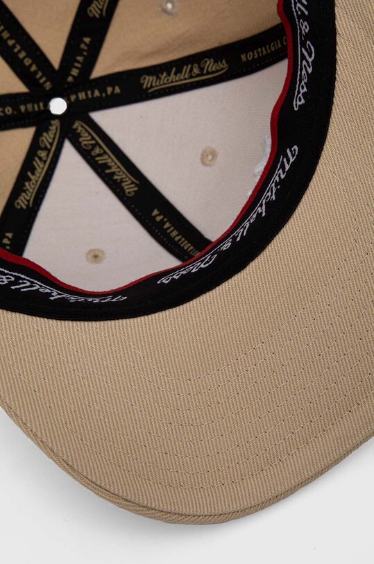 Кепка з домішкою вовни Mitchell&Ness бежевий HHSSINTL103.MNNYYPPP