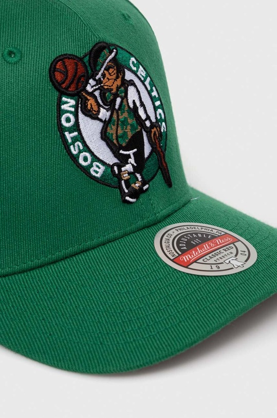 Akcesoria Mitchell&Ness czapka z daszkiem z domieszką wełny Boson Celtics HHSS3257.BCEYYPPPGRE zielony