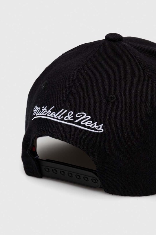 Akcesoria Mitchell&Ness czapka z daszkiem z domieszką wełny Brooklyn Nets HHSS3257.BNEYYPPPBLC czarny