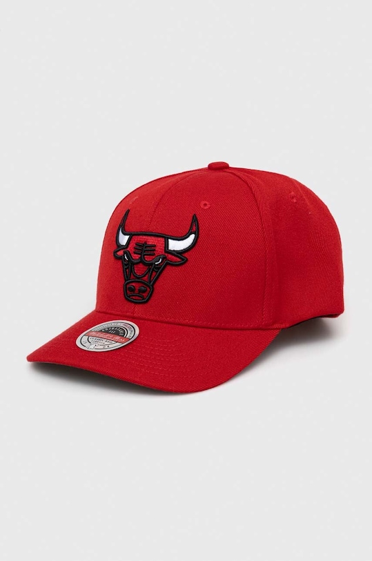 Čepice s vlněnou směsí Mitchell&Ness Chicago Bulls s příměsí vlny červená HHSS3257.CBUYYPPPRED