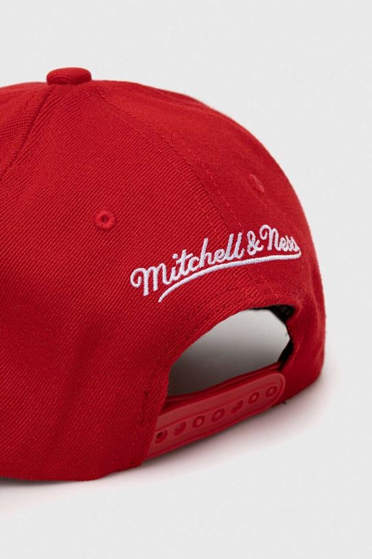 Akcesoria Mitchell&Ness czapka z daszkiem z domieszką wełny Chicago Bulls HHSS3257.CBUYYPPPRED czerwony