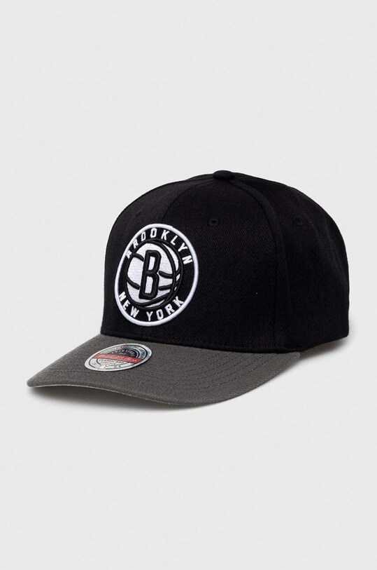 Кепка из смесовой шерсти Mitchell&Ness Brooklyn Nets аппликация чёрный HHSS3265.BNEYYPPPBKG