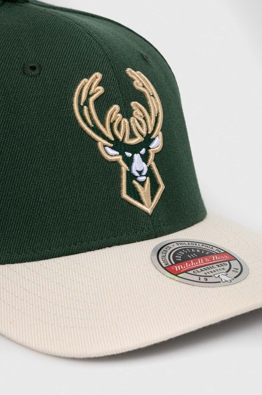 Mitchell&Ness czapka z daszkiem z domieszką wełny Milwaukee Bucks HHSS3265.MBUYYPPPGNT zielony SS23