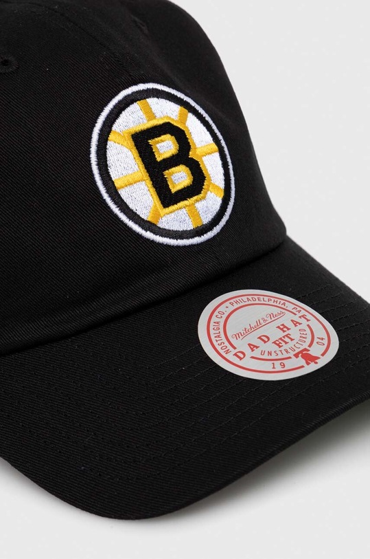 Mitchell&Ness czapka z daszkiem bawełniana Boston Briuns HLUX5369.BBNYYPPPBLC czarny SS23