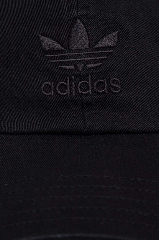 Βαμβακερό καπέλο του μπέιζμπολ adidas Originals IK9580 μαύρο AW23