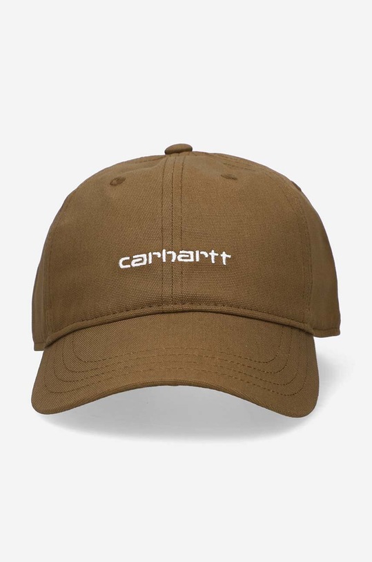 Carhartt WIP cotton baseball cap Canvas Script I028876 brown