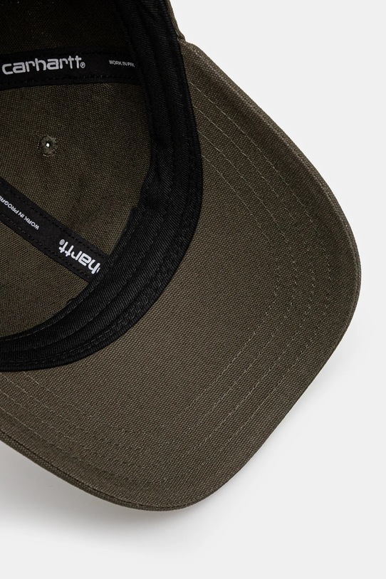 Carhartt WIP cotton baseball cap Canvas Script Cap green I028876.2QHXX
