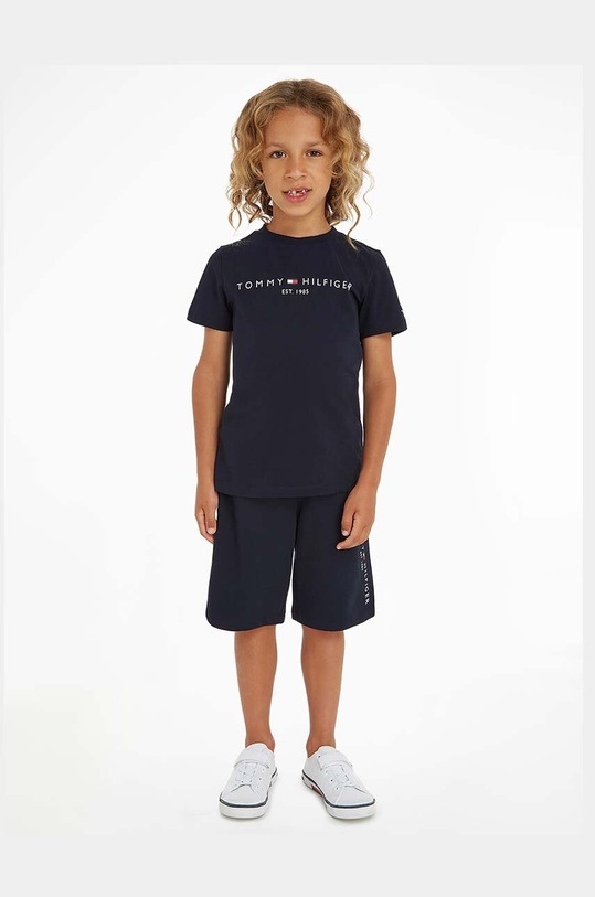 Tommy Hilfiger komplet bawełniany dziecięcy nadruk granatowy KB0KB08186.PPYX