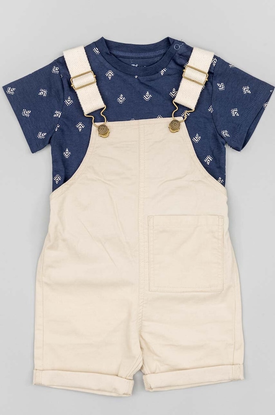 Dětská bavlněná souprava zippy bavlna béžová ZBBAP0602.23009