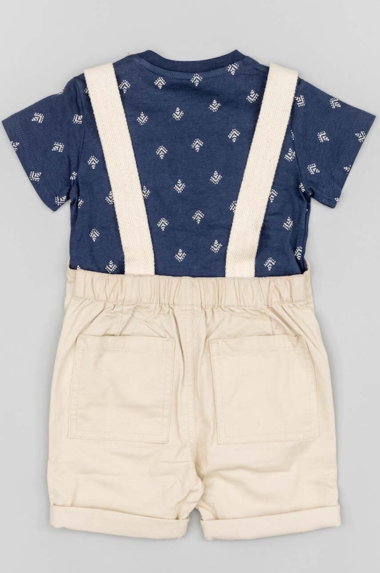 Dětská bavlněná souprava zippy ZBBAP0602.23009 béžová SS23