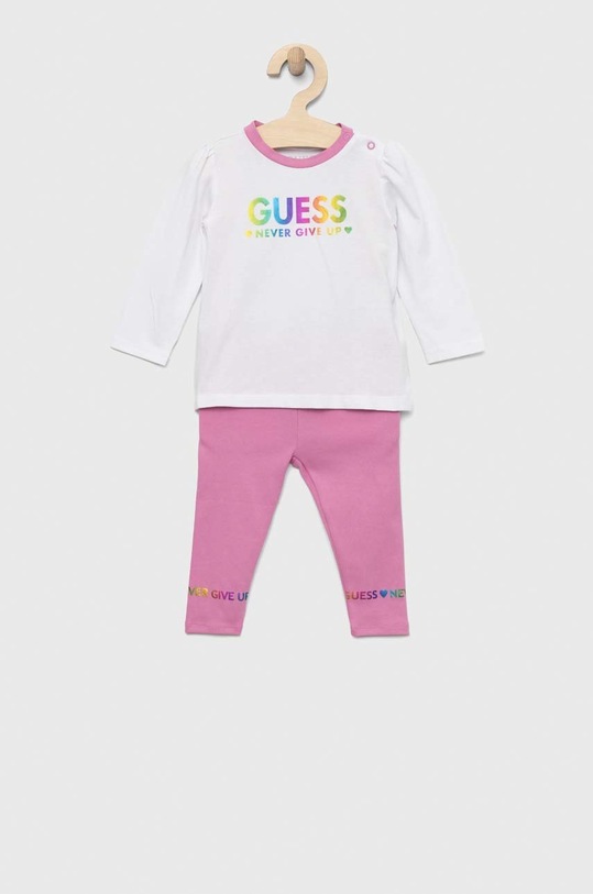Sada pre bábätká Guess potlač ružová A3RG06.K6YW1.PPYX