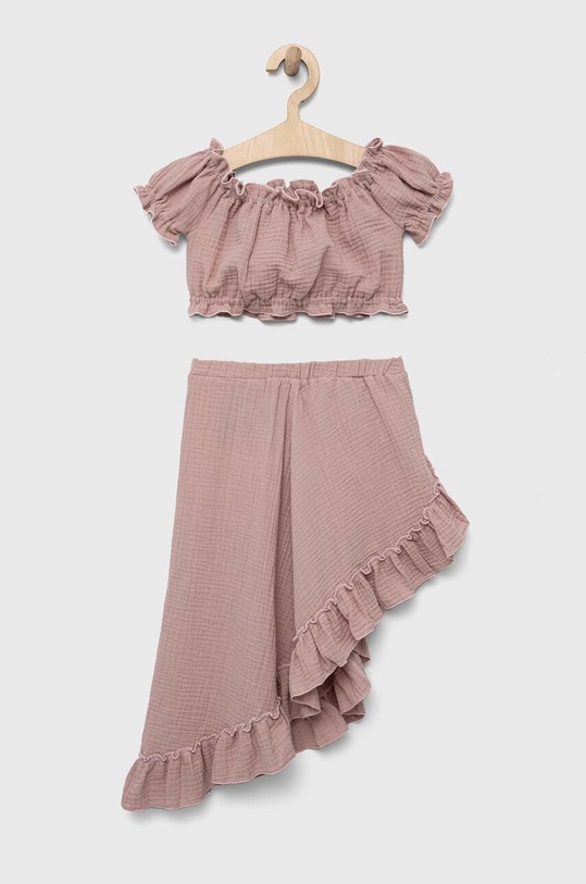 Παιδικό βαμβακερό σετ Jamiks Marlenka ροζ MARLENKA.Kompl.JLF189.G