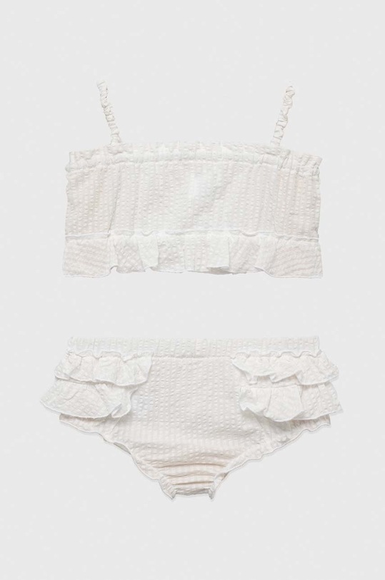 Παιδικό βαμβακερό σετ Jamiks MIKI.Top.bloom.JLF016.G λευκό SS23