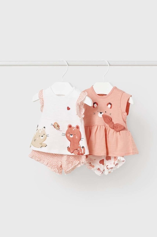 Mayoral Newborn komplet niemowlęcy 2-pack 1610.2K.NEWBORN pomarańczowy SS23