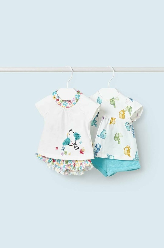 Komplet za bebe Mayoral Newborn 2-pack Planet friendly tirkizna 1695.2S.NEWBORN