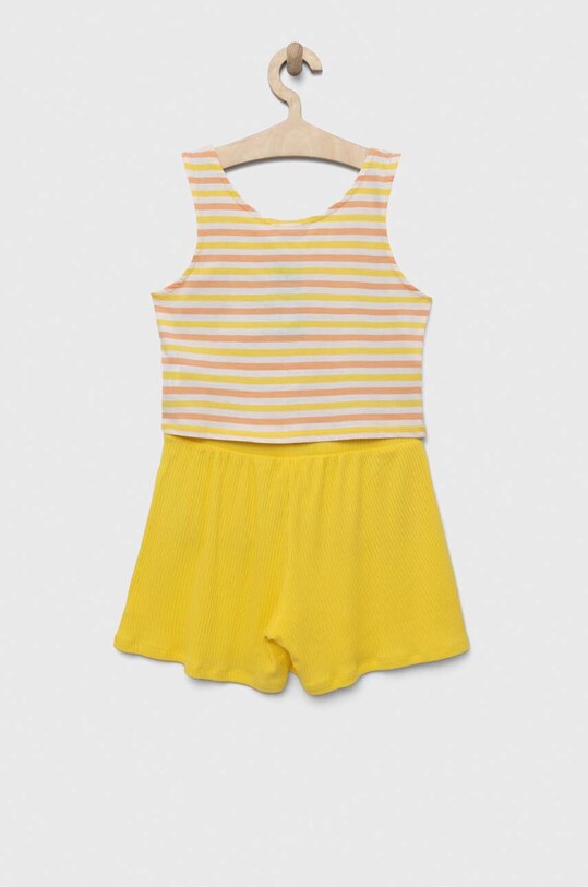Παιδικό βαμβακερό σετ United Colors of Benetton 3NVVCK008.G.SEASONAL κίτρινο SS23