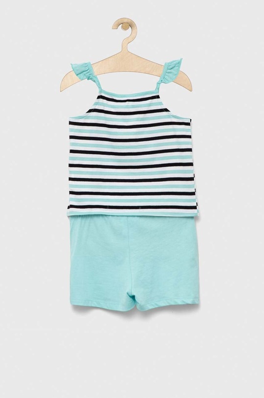 United Colors of Benetton komplet bawełniany dziecięcy 3NVVGK009.P.SEASONAL turkusowy SS23