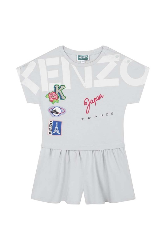 Dětský bavlněný overal Kenzo Kids K14250 modrá SS23
