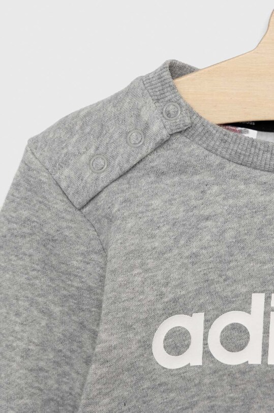 Chlapec Detská tepláková súprava adidas I LIN FL HR5882 sivá