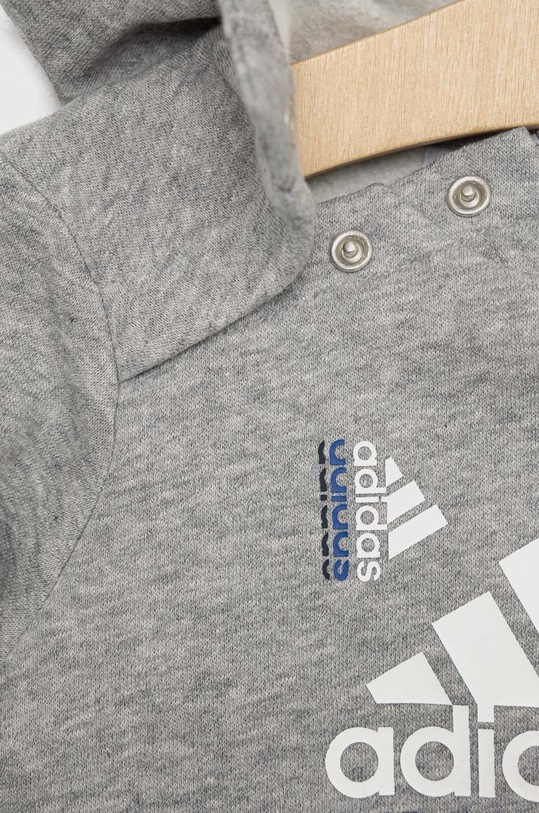 CHLAPEC Dětská tepláková souprava adidas I BLUV FL HR5883 šedá