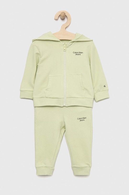 Calvin Klein Jeans dres dziecięcy dzianina zielony IN0IN00019.PPYX