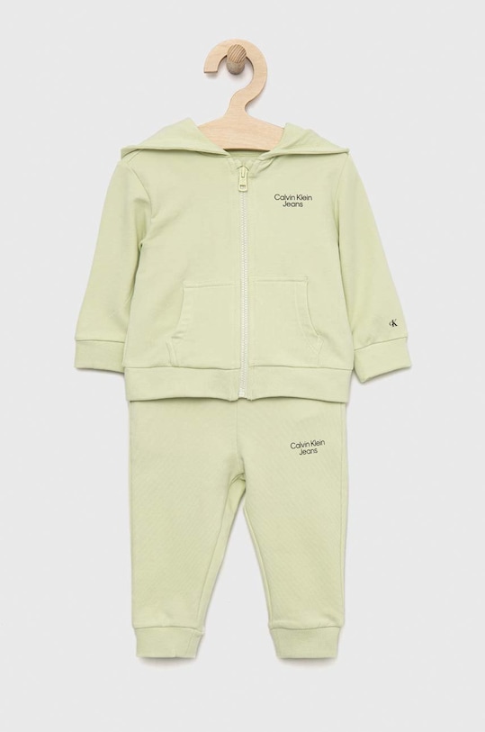 Calvin Klein Jeans dres dziecięcy dzianina zielony IN0IN00019.PPYX