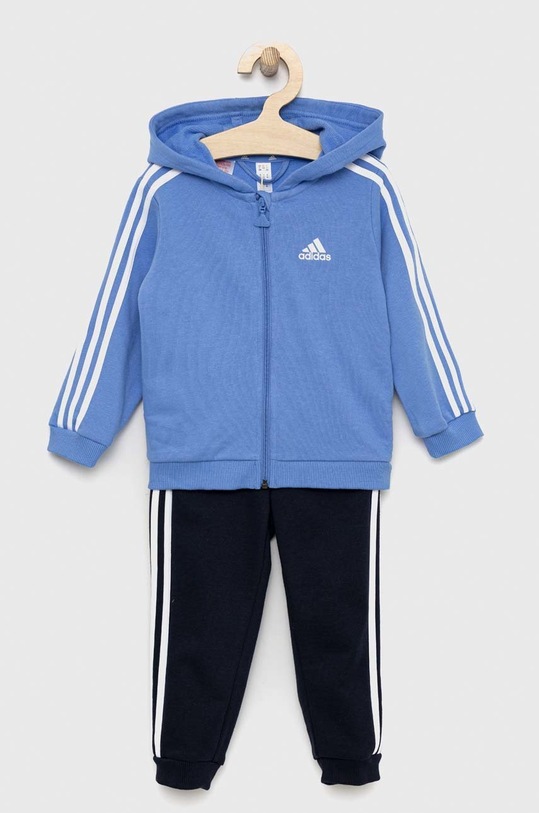 adidas dres dziecięcy I 3S FZ FL JOG dzianina niebieski HR5865