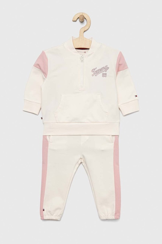 Бебешки анцуг Tommy Hilfiger трикотаж бежов KN0KN01556.PPYX