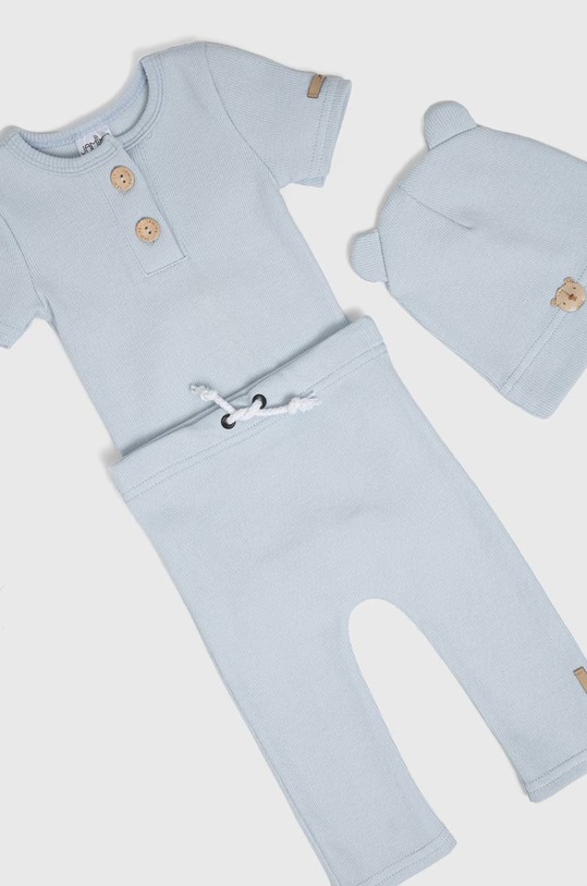 Jamiks compleu bebe Dumbo II tricotaj albastru DUMBO.II.Kompl.JLF180.K