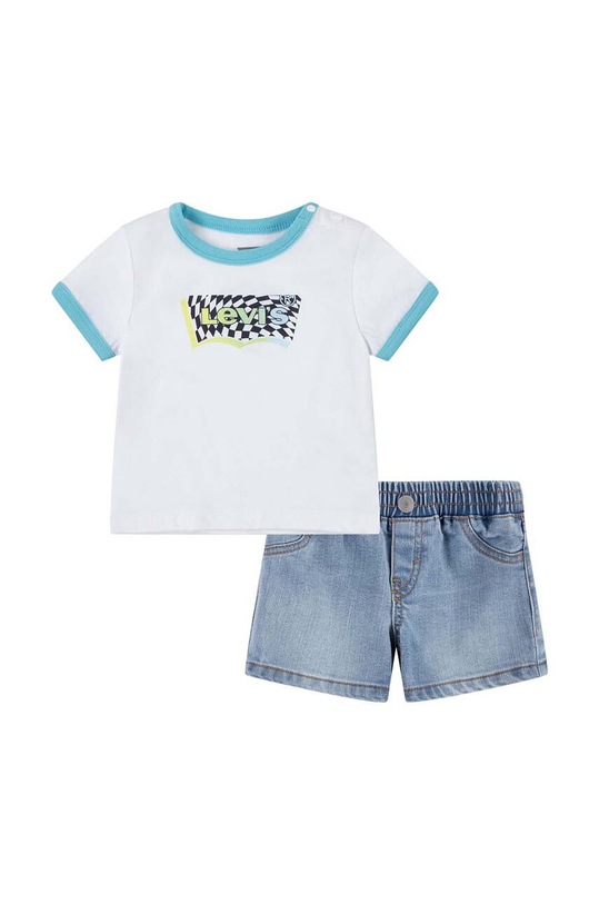 Levi's komplet niemowlęcy tkanina biały 6EH020