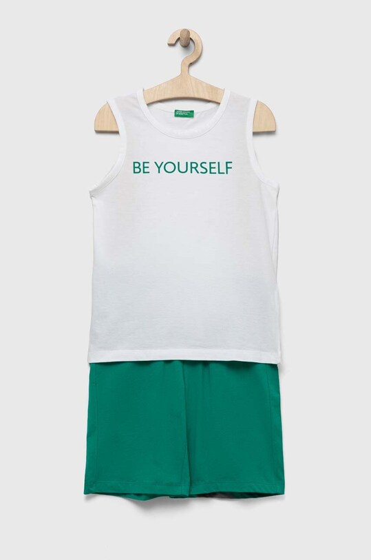 Παιδικό σετ United Colors of Benetton στάμπα λευκό 3096CK005.G.SEASONAL