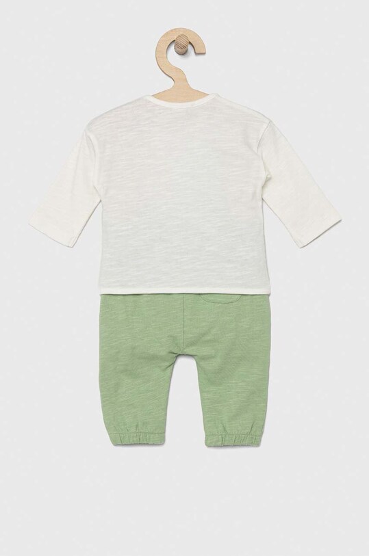 Βρεφικό βαμβακερό σετ United Colors of Benetton 3F93A102H.W.SEASONAL πράσινο SS23