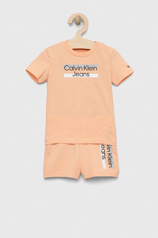 Calvin Klein Jeans komplet dziecięcy z elastanem pomarańczowy IN0IN00072.PPYX
