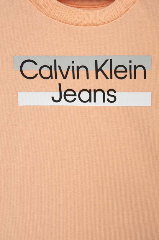Chłopiec Calvin Klein Jeans komplet dziecięcy IN0IN00072.PPYX pomarańczowy