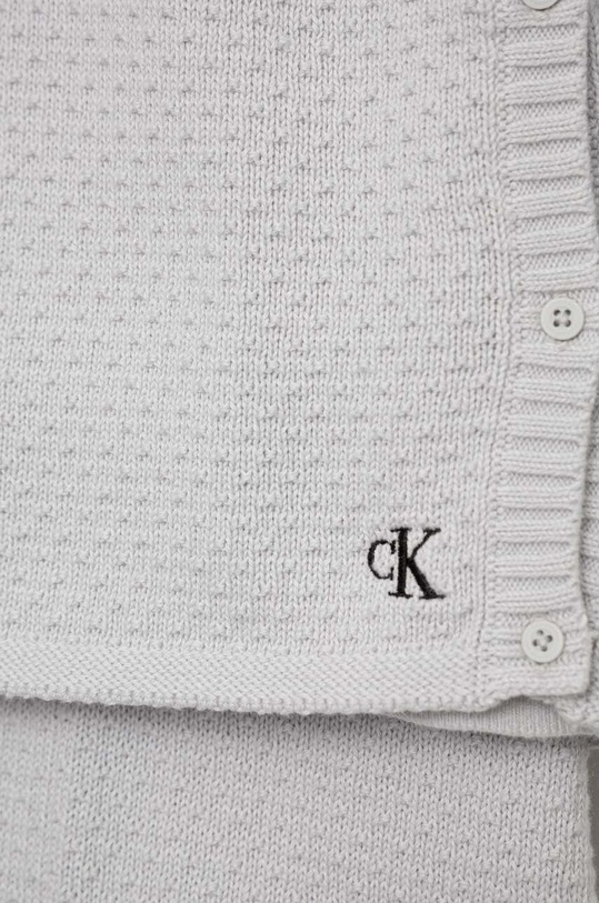 Calvin Klein Jeans komplet bawełniany niemowlęcy szary IN0IN00102.PPYX