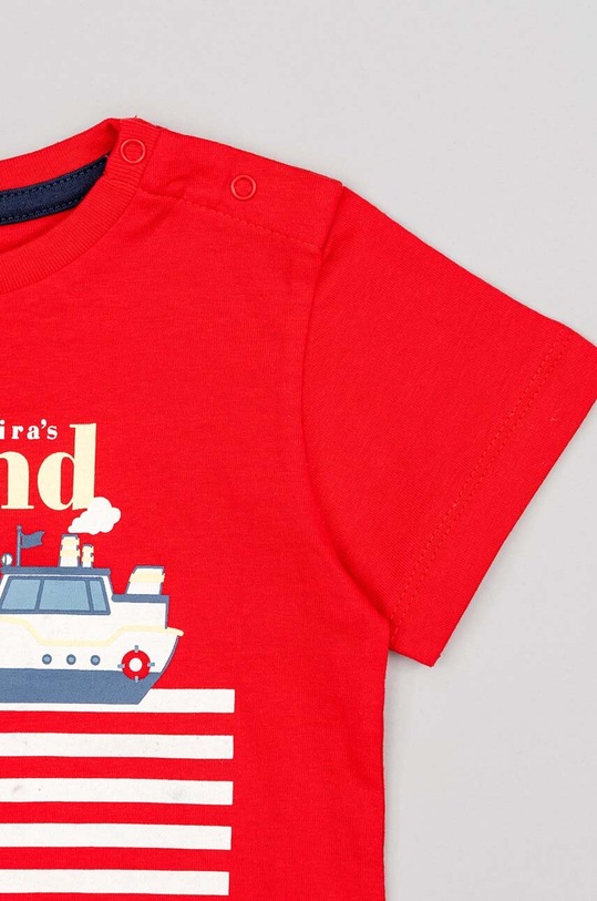 Chłopiec zippy komplet bawełniany dziecięcy ZBBAP0602.23003 czerwony