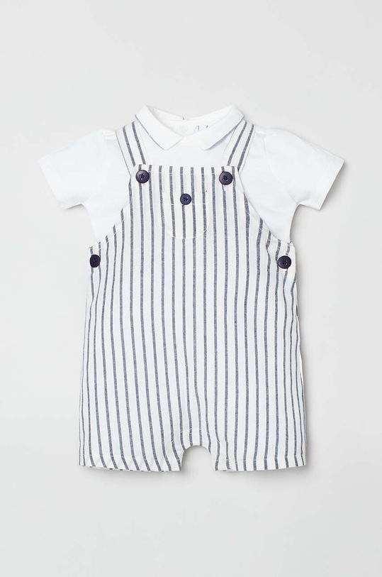 OVS komplet bawełniany niemowlęcy wzorzyste biały 1785102.Newborn