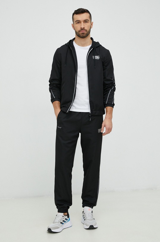 Спортивный костюм EA7 Emporio Armani мужской цвет чёрный | ANSWEAR.ua