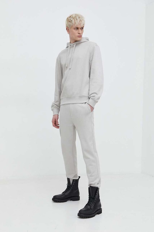 HUGO dres bawełniany bawełna beżowy 50492581