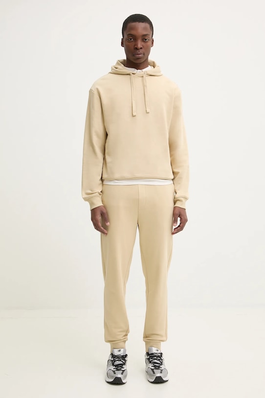 Хлопковый спортивный костюм HUGO хлопок бежевый 50492581