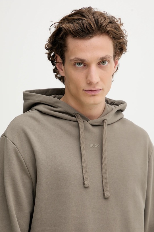 HUGO dres bawełniany 50492581 zielony